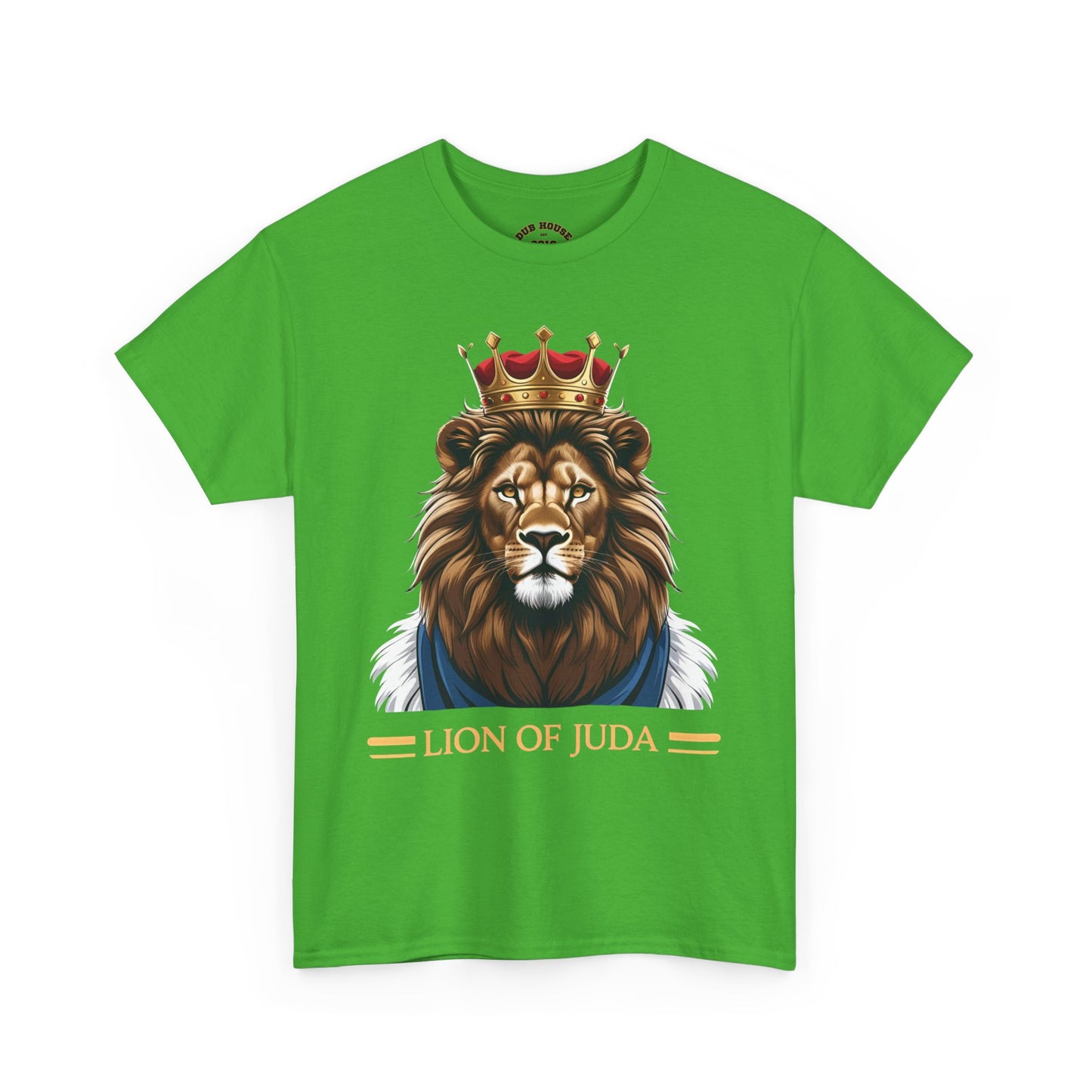 Lion of Juda Unisex Heavy Cotton Tee, Inspirational T-Shirt, Faith-Based Apparel, Christian Gift, Casual Wear, Unique Lion Graphic