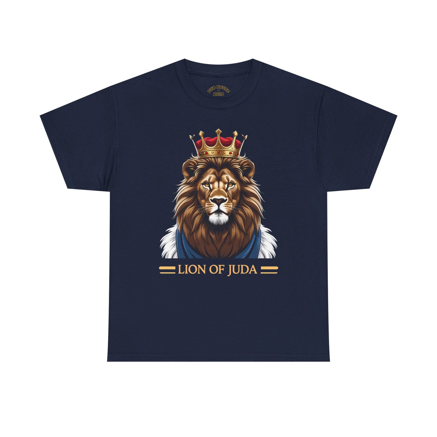 Lion of Juda Unisex Heavy Cotton Tee, Inspirational T-Shirt, Faith-Based Apparel, Christian Gift, Casual Wear, Unique Lion Graphic
