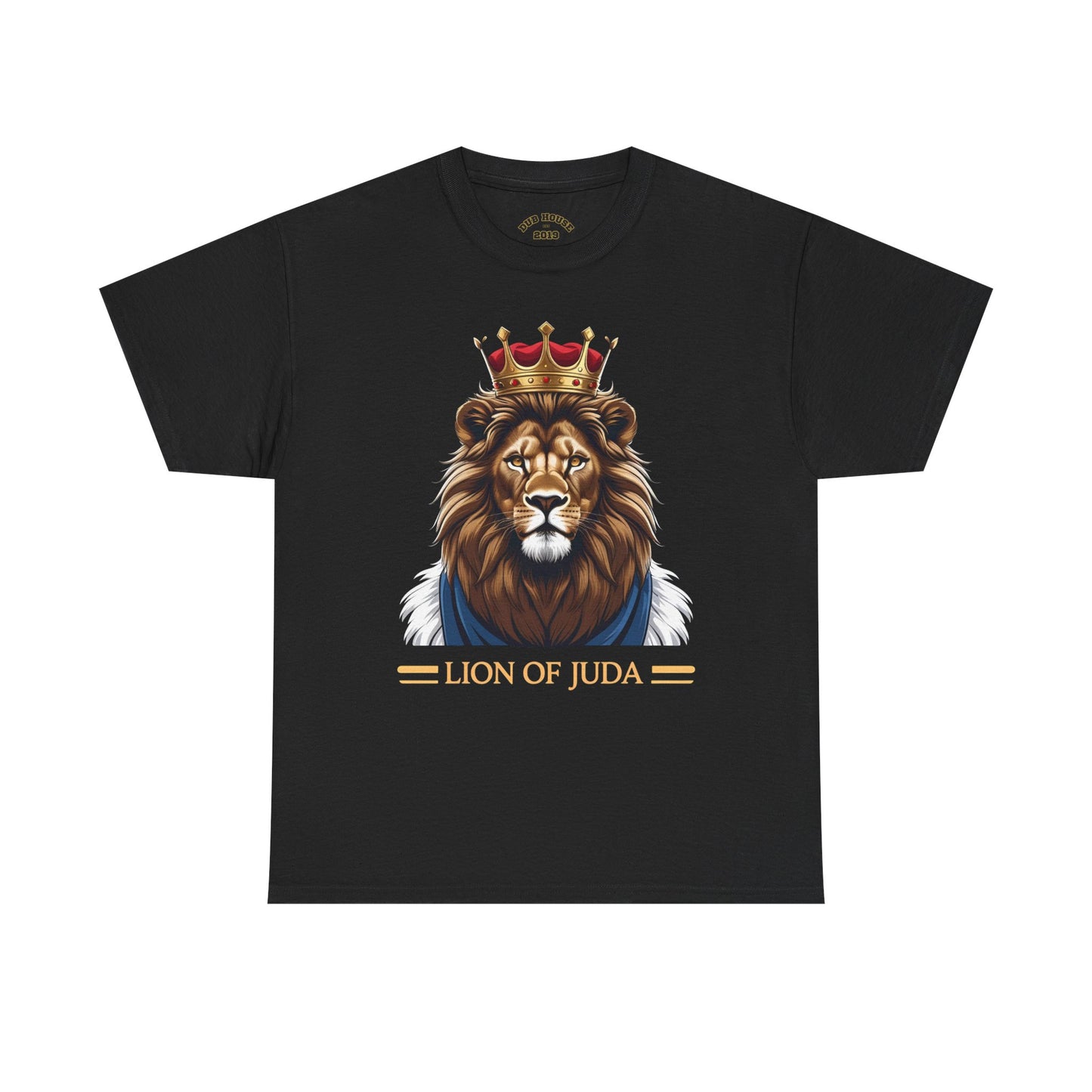Lion of Juda Unisex Heavy Cotton Tee, Inspirational T-Shirt, Faith-Based Apparel, Christian Gift, Casual Wear, Unique Lion Graphic