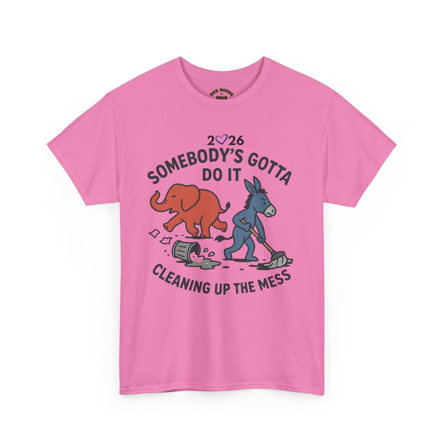 Cleaning Up the Mess Unisex Heavy Cotton Tee, Gift for Friends, Casual Wear