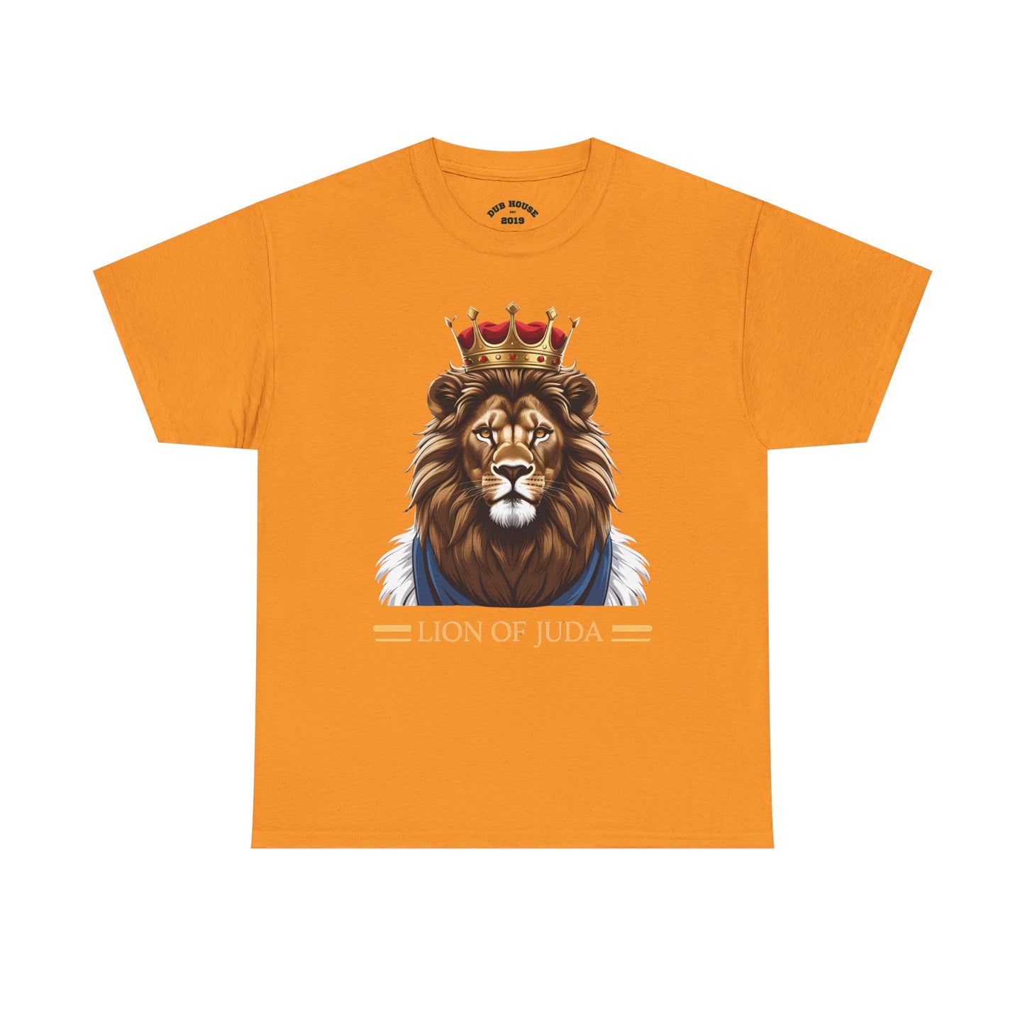 Lion of Juda Unisex Heavy Cotton Tee, Inspirational T-Shirt, Faith-Based Apparel, Christian Gift, Casual Wear, Unique Lion Graphic