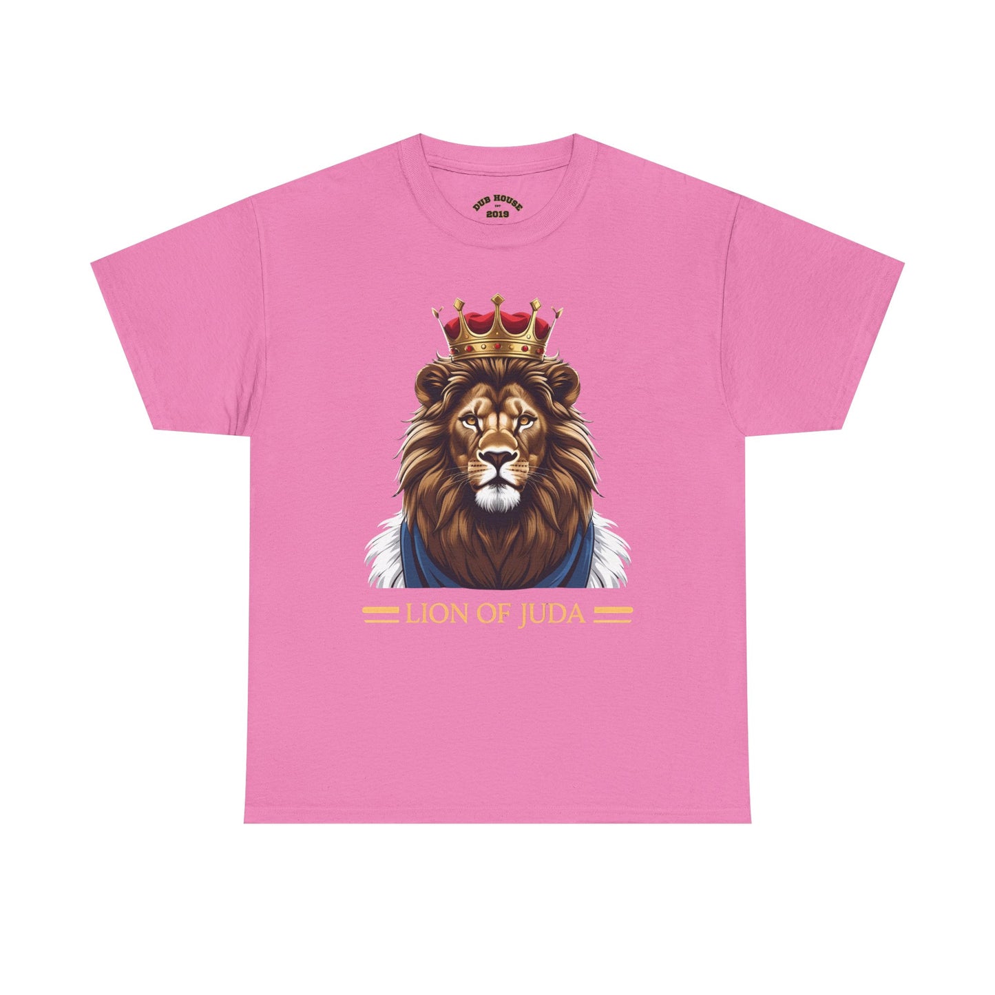 Lion of Juda Unisex Heavy Cotton Tee, Inspirational T-Shirt, Faith-Based Apparel, Christian Gift, Casual Wear, Unique Lion Graphic