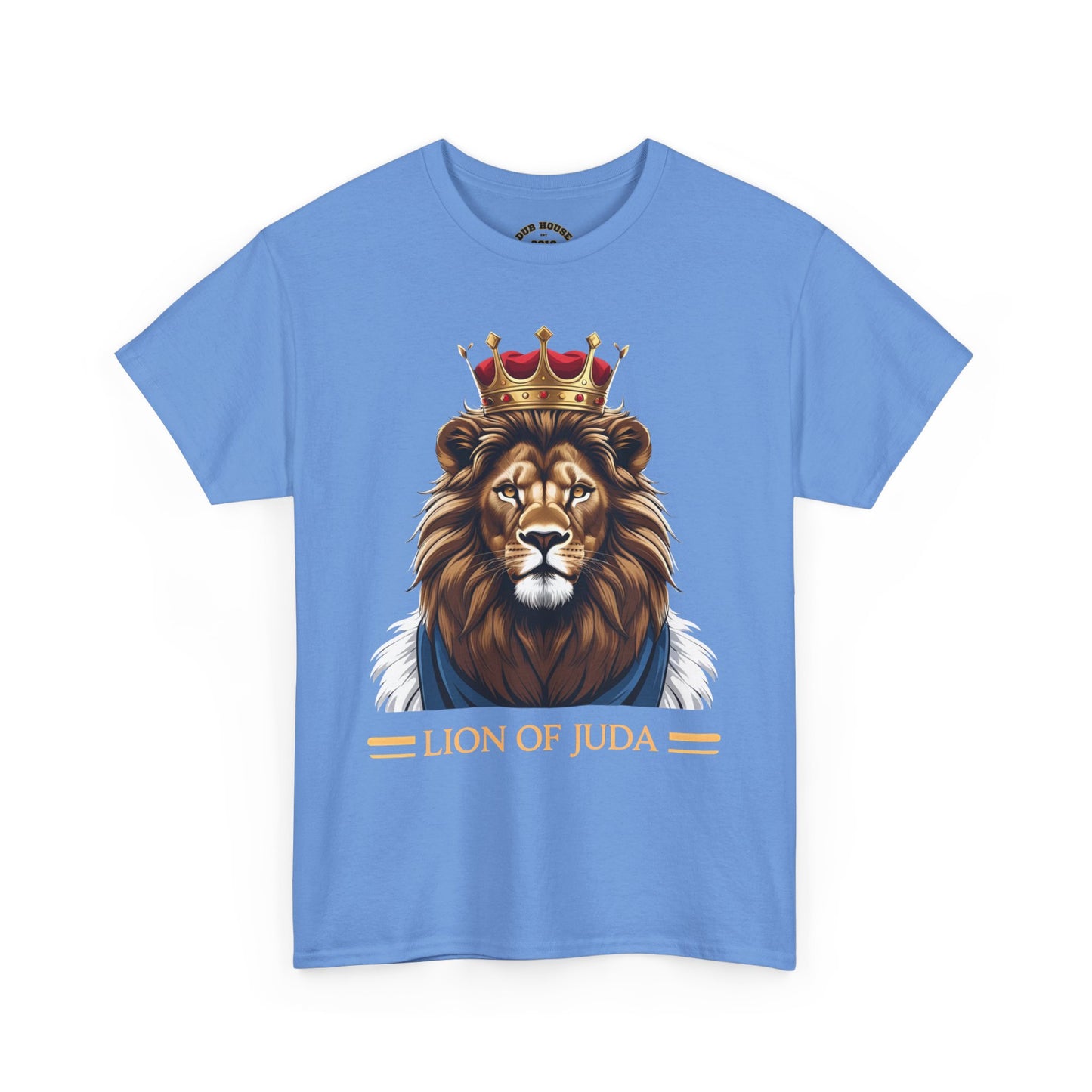 Lion of Juda Unisex Heavy Cotton Tee, Inspirational T-Shirt, Faith-Based Apparel, Christian Gift, Casual Wear, Unique Lion Graphic