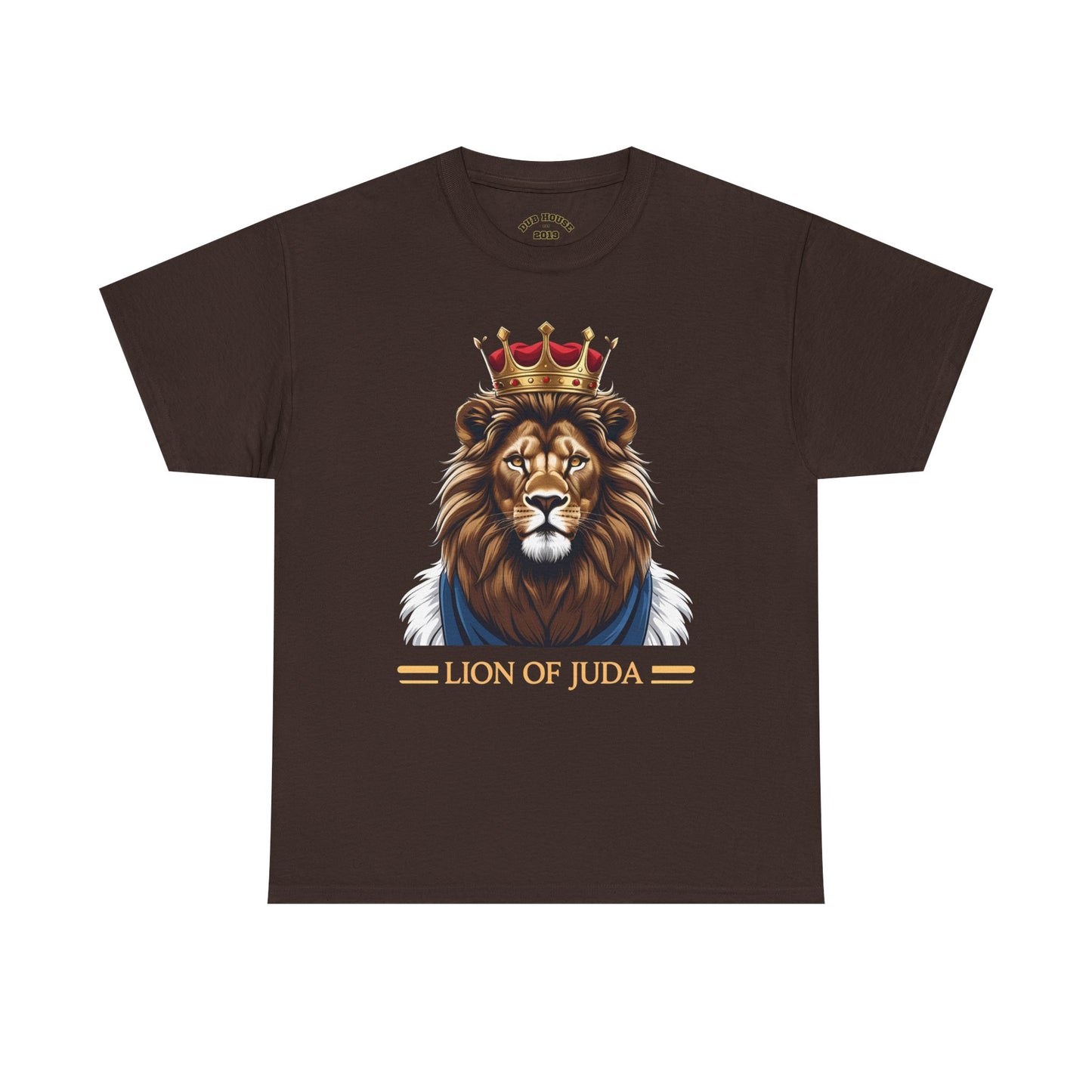 Lion of Juda Unisex Heavy Cotton Tee, Inspirational T-Shirt, Faith-Based Apparel, Christian Gift, Casual Wear, Unique Lion Graphic