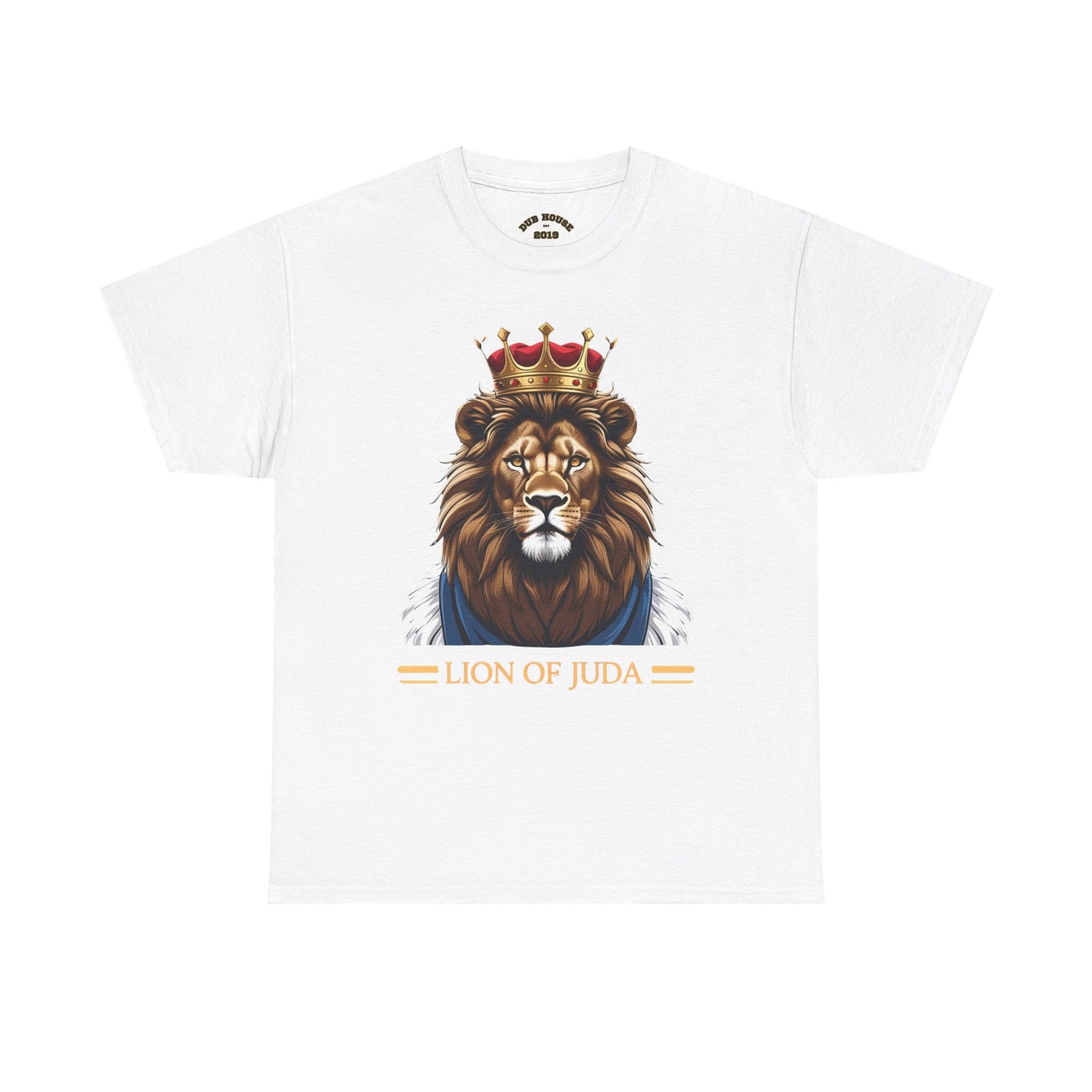 Lion of Juda Unisex Heavy Cotton Tee, Inspirational T-Shirt, Faith-Based Apparel, Christian Gift, Casual Wear, Unique Lion Graphic