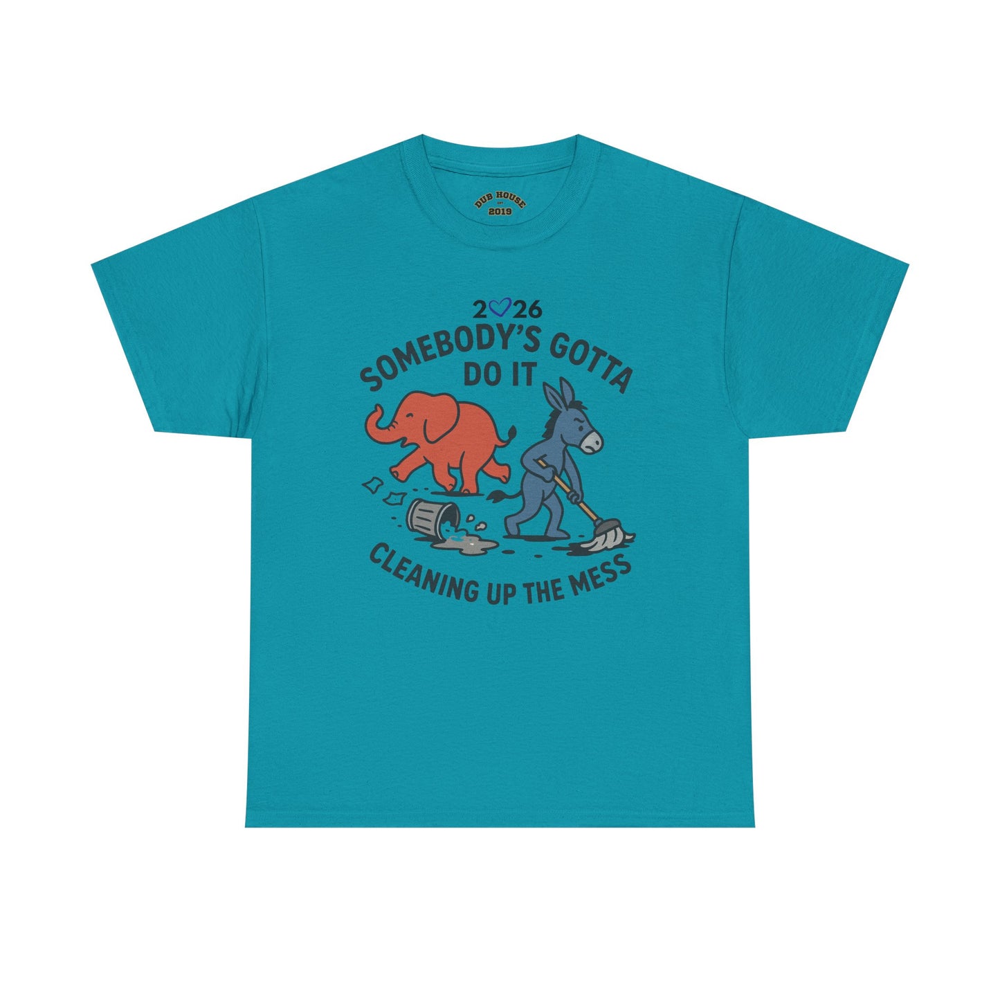 Cleaning Up the Mess Unisex Heavy Cotton Tee, Gift for Friends, Casual Wear
