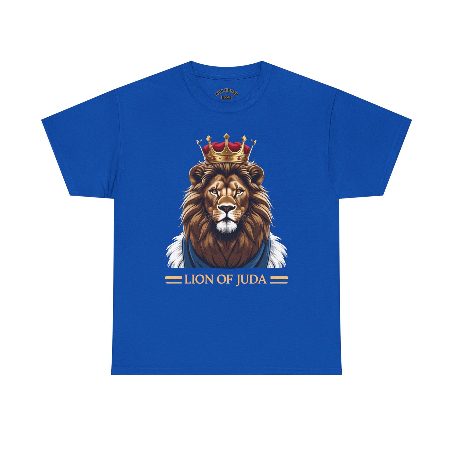 Lion of Juda Unisex Heavy Cotton Tee, Inspirational T-Shirt, Faith-Based Apparel, Christian Gift, Casual Wear, Unique Lion Graphic
