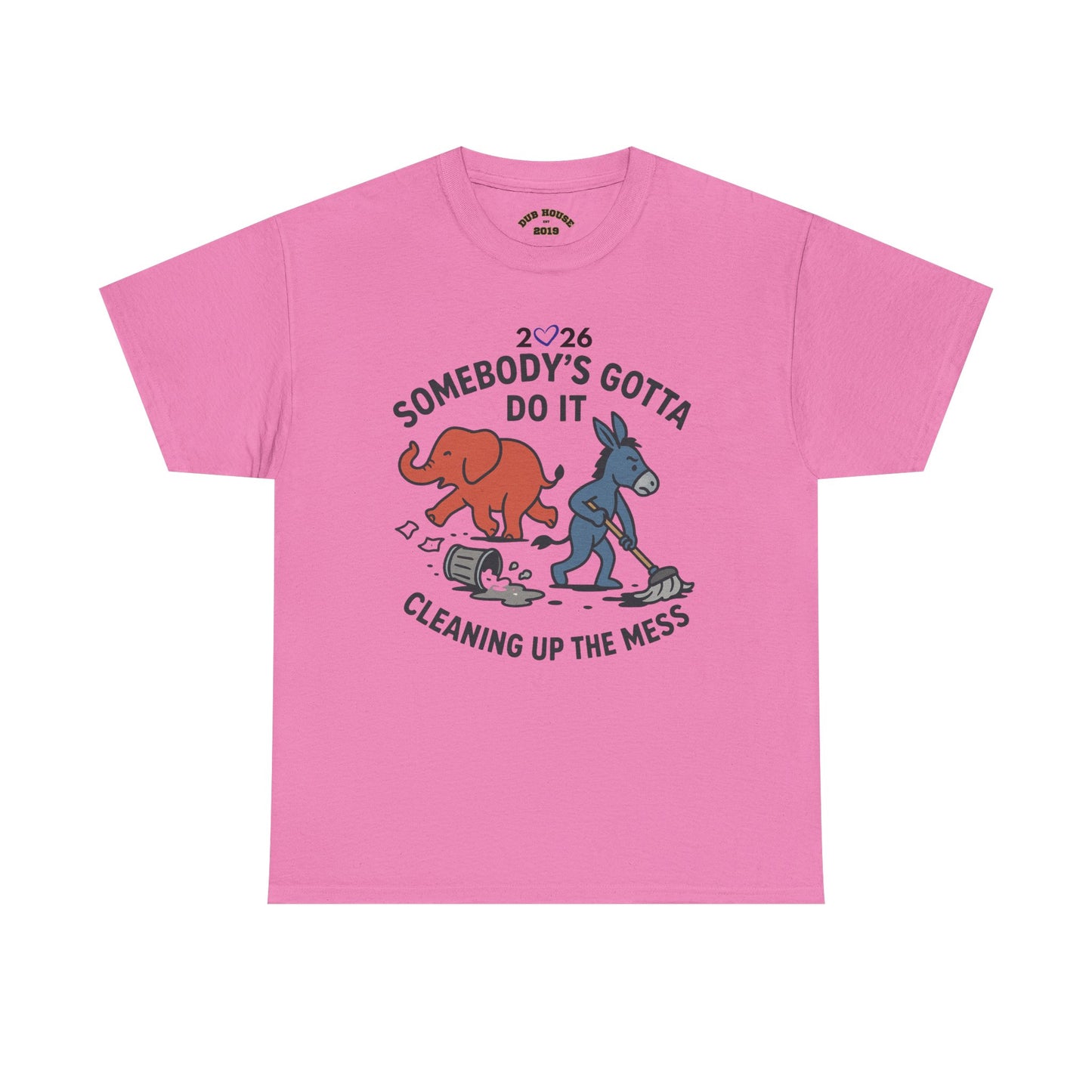 Cleaning Up the Mess Unisex Heavy Cotton Tee, Gift for Friends, Casual Wear