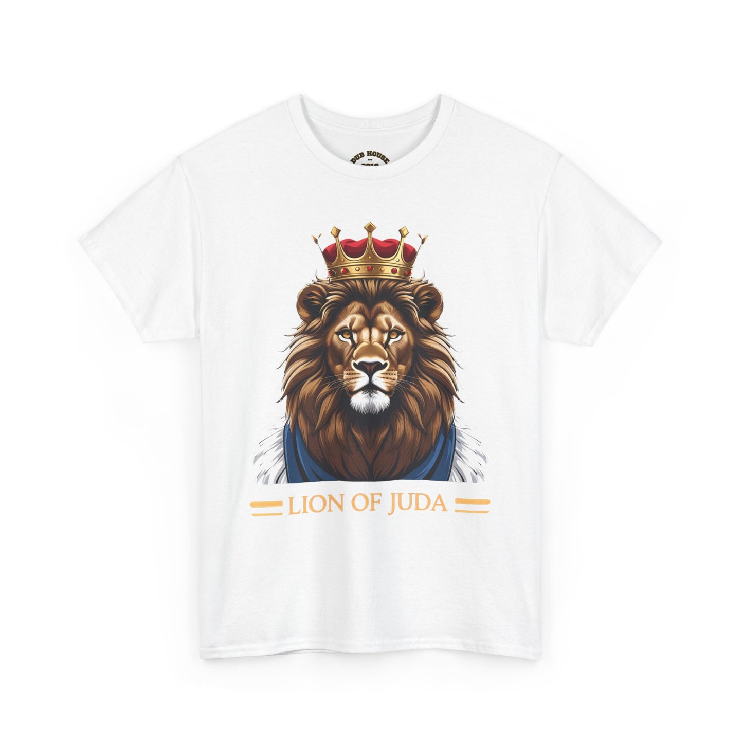 Lion of Juda Unisex Heavy Cotton Tee, Inspirational T-Shirt, Faith-Based Apparel, Christian Gift, Casual Wear, Unique Lion Graphic