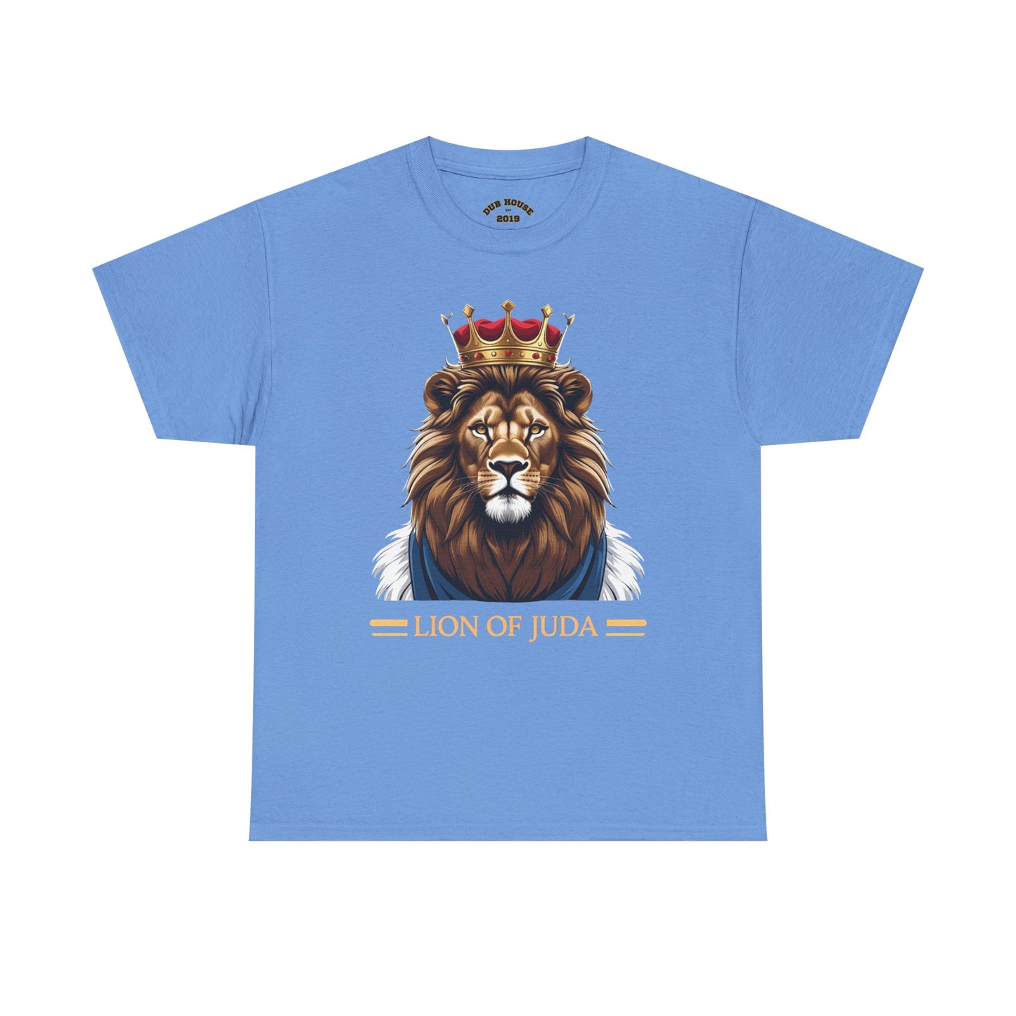 Lion of Juda Unisex Heavy Cotton Tee, Inspirational T-Shirt, Faith-Based Apparel, Christian Gift, Casual Wear, Unique Lion Graphic