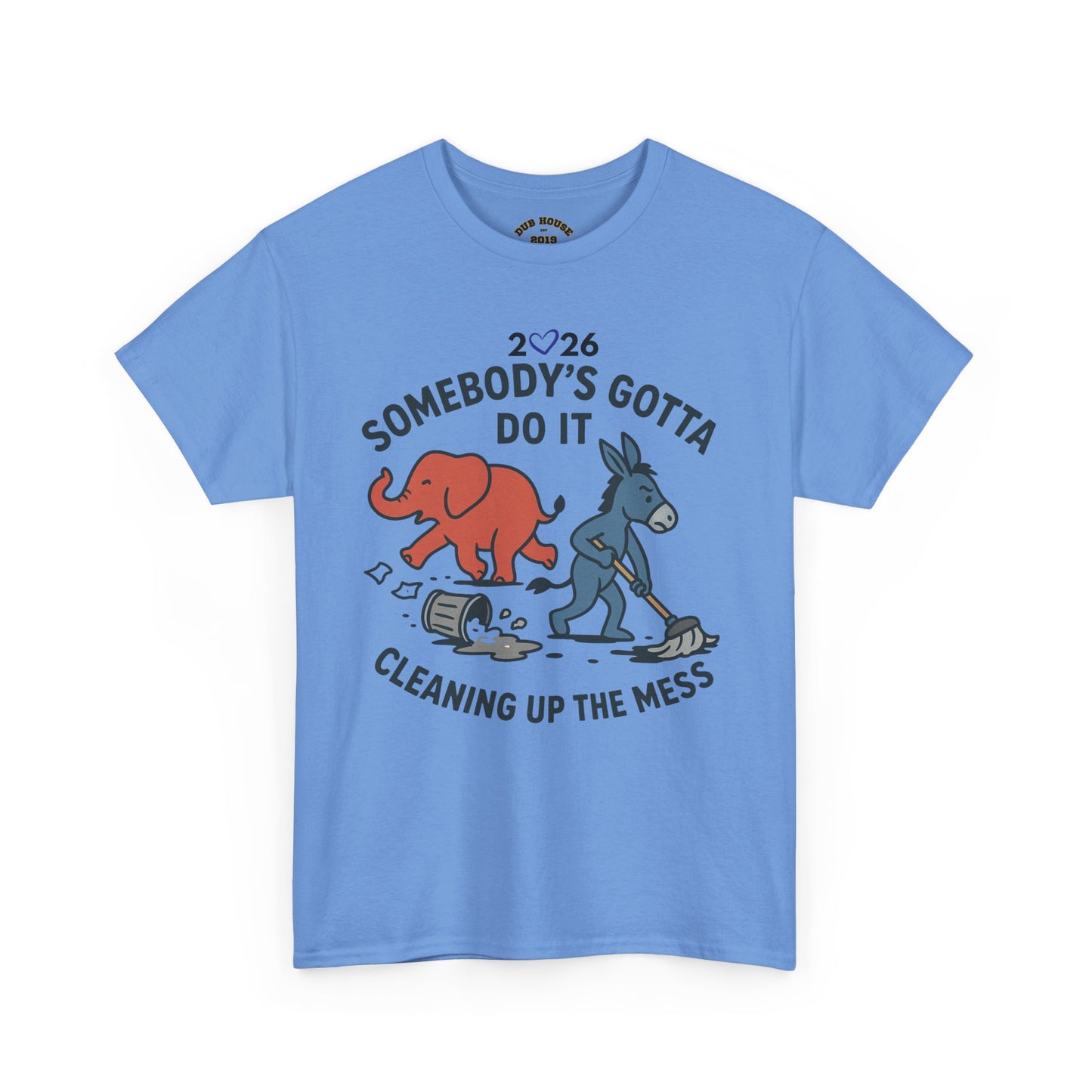 Cleaning Up the Mess Unisex Heavy Cotton Tee, Gift for Friends, Casual Wear