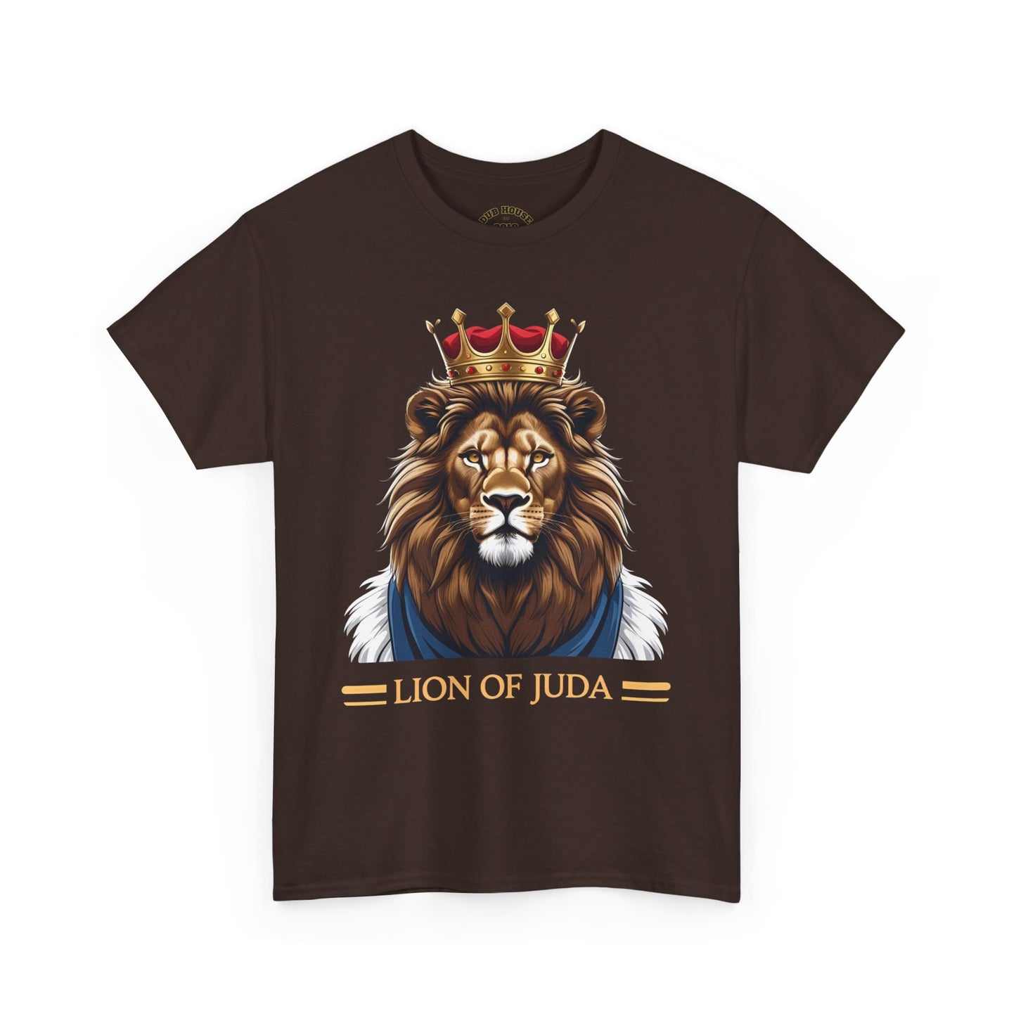 Lion of Juda Unisex Heavy Cotton Tee, Inspirational T-Shirt, Faith-Based Apparel, Christian Gift, Casual Wear, Unique Lion Graphic