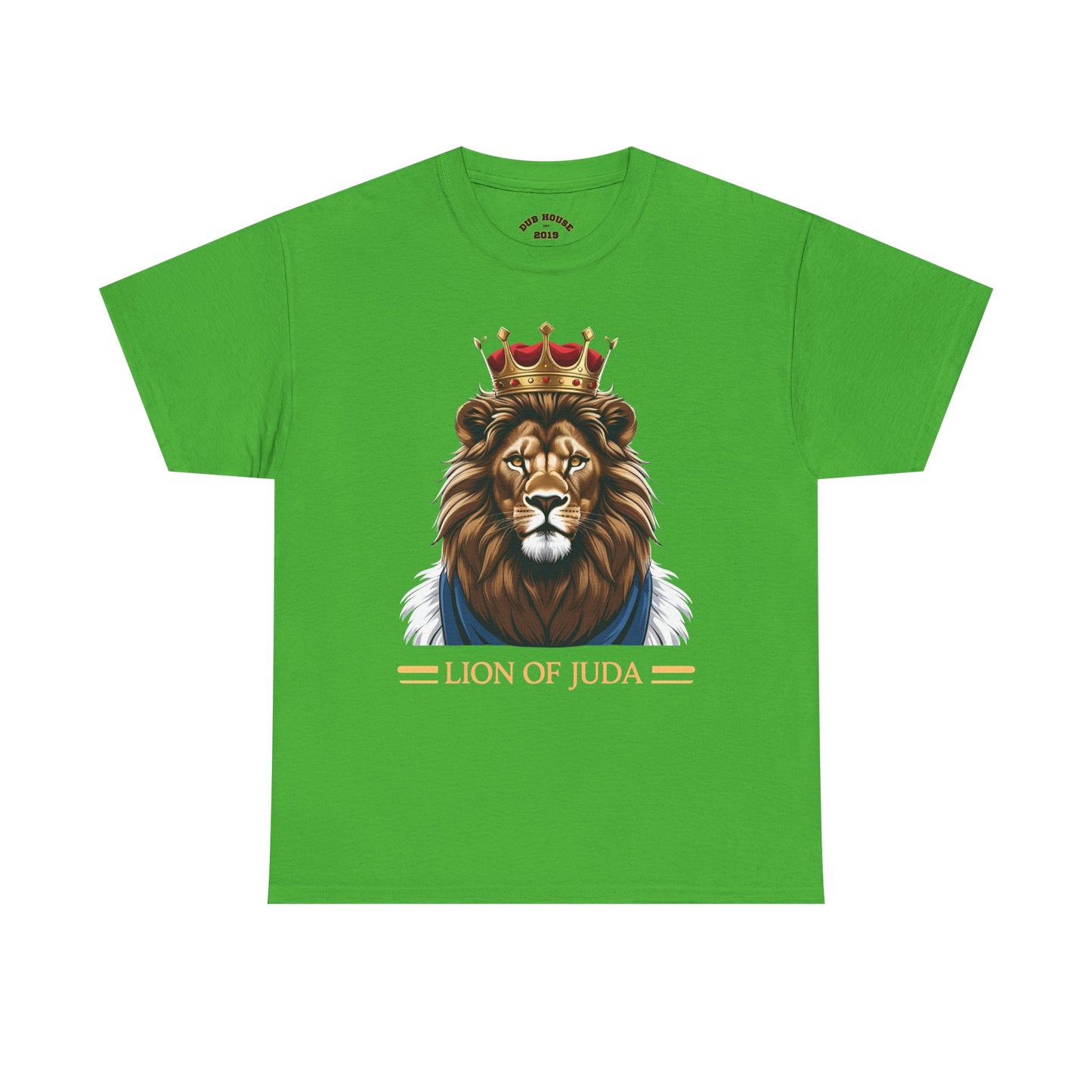 Lion of Juda Unisex Heavy Cotton Tee, Inspirational T-Shirt, Faith-Based Apparel, Christian Gift, Casual Wear, Unique Lion Graphic