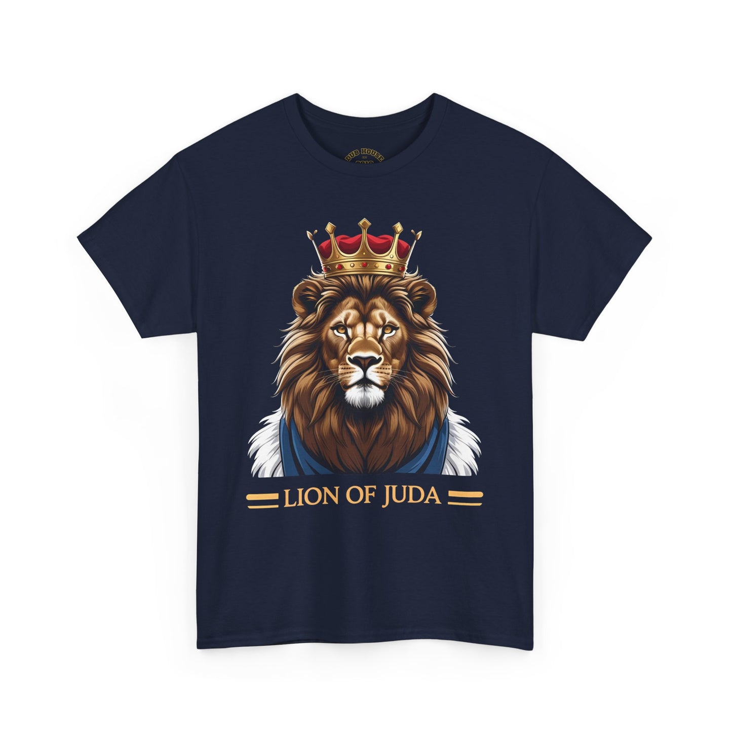 Lion of Juda Unisex Heavy Cotton Tee, Inspirational T-Shirt, Faith-Based Apparel, Christian Gift, Casual Wear, Unique Lion Graphic