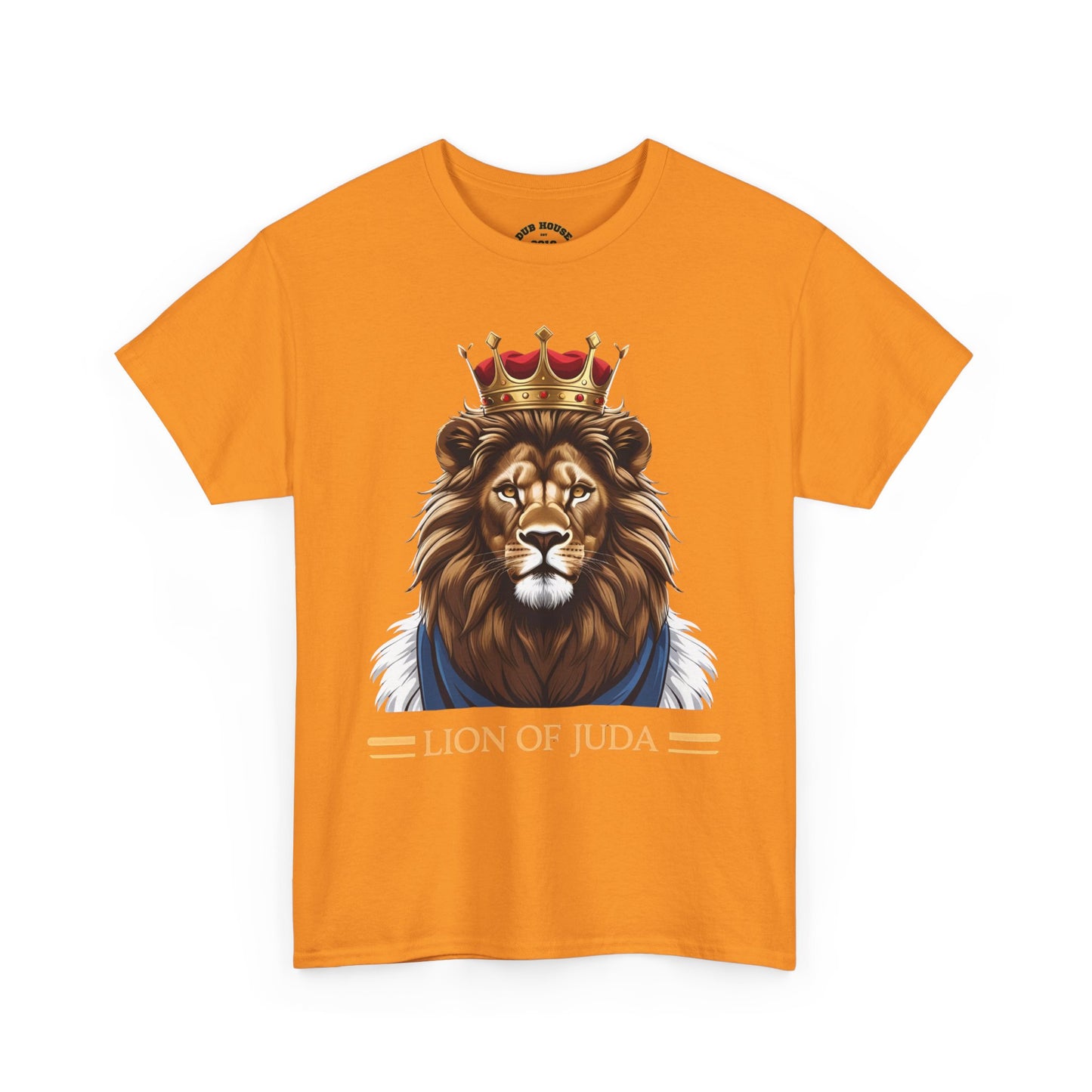 Lion of Juda Unisex Heavy Cotton Tee, Inspirational T-Shirt, Faith-Based Apparel, Christian Gift, Casual Wear, Unique Lion Graphic