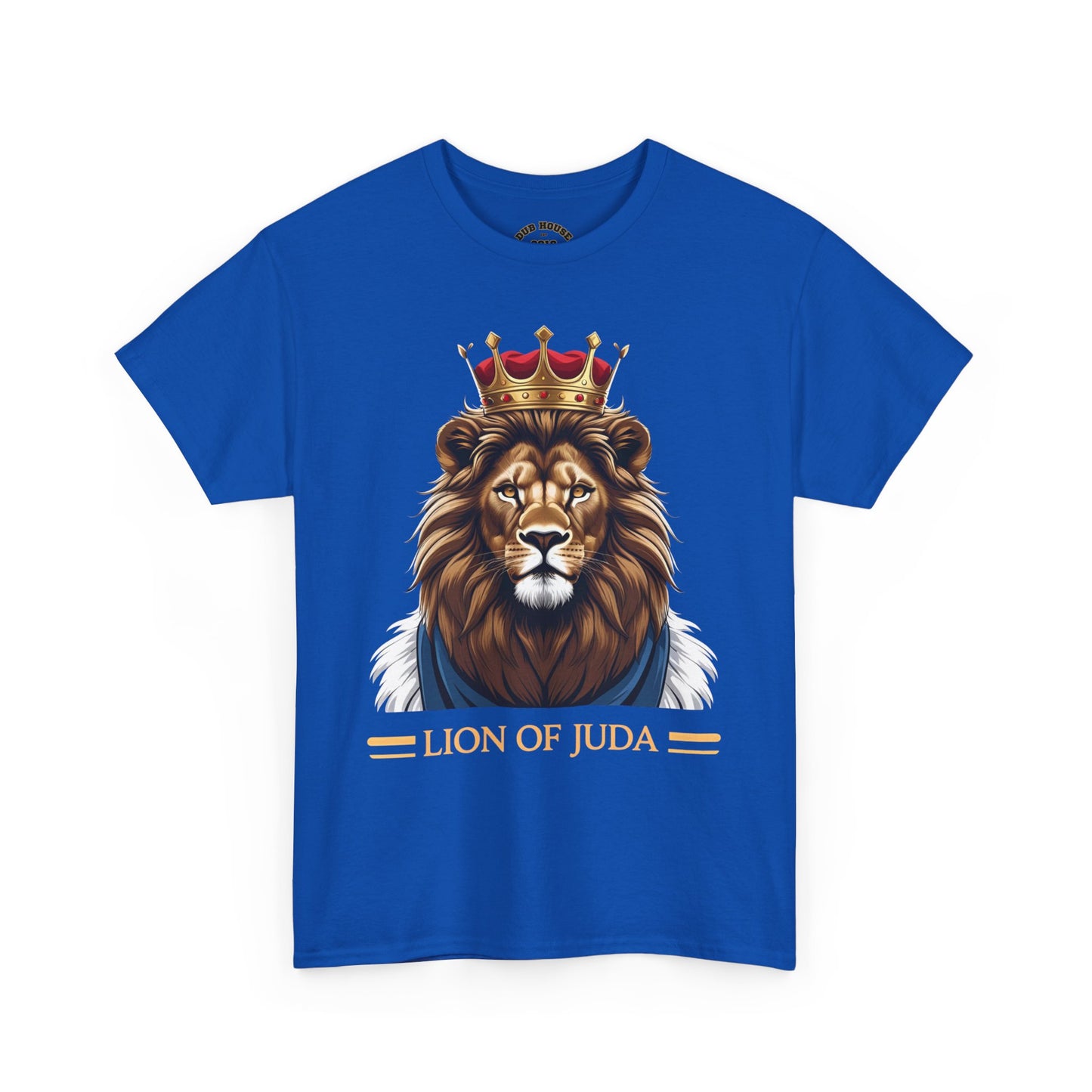 Lion of Juda Unisex Heavy Cotton Tee, Inspirational T-Shirt, Faith-Based Apparel, Christian Gift, Casual Wear, Unique Lion Graphic
