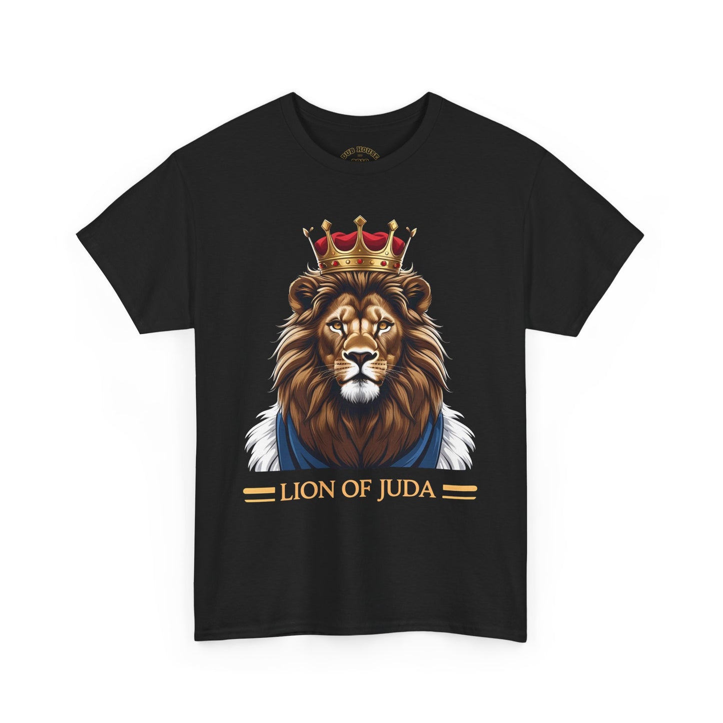 Lion of Juda Unisex Heavy Cotton Tee, Inspirational T-Shirt, Faith-Based Apparel, Christian Gift, Casual Wear, Unique Lion Graphic