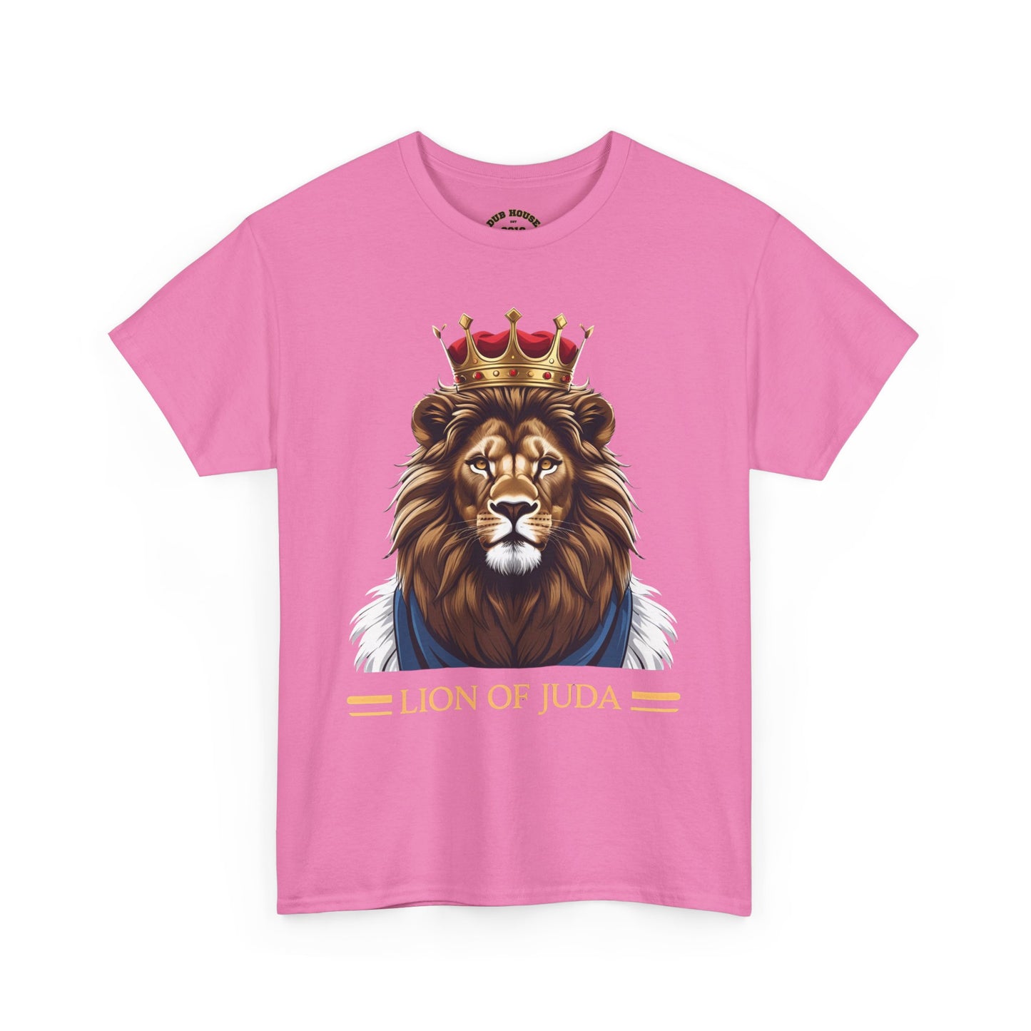 Lion of Juda Unisex Heavy Cotton Tee, Inspirational T-Shirt, Faith-Based Apparel, Christian Gift, Casual Wear, Unique Lion Graphic