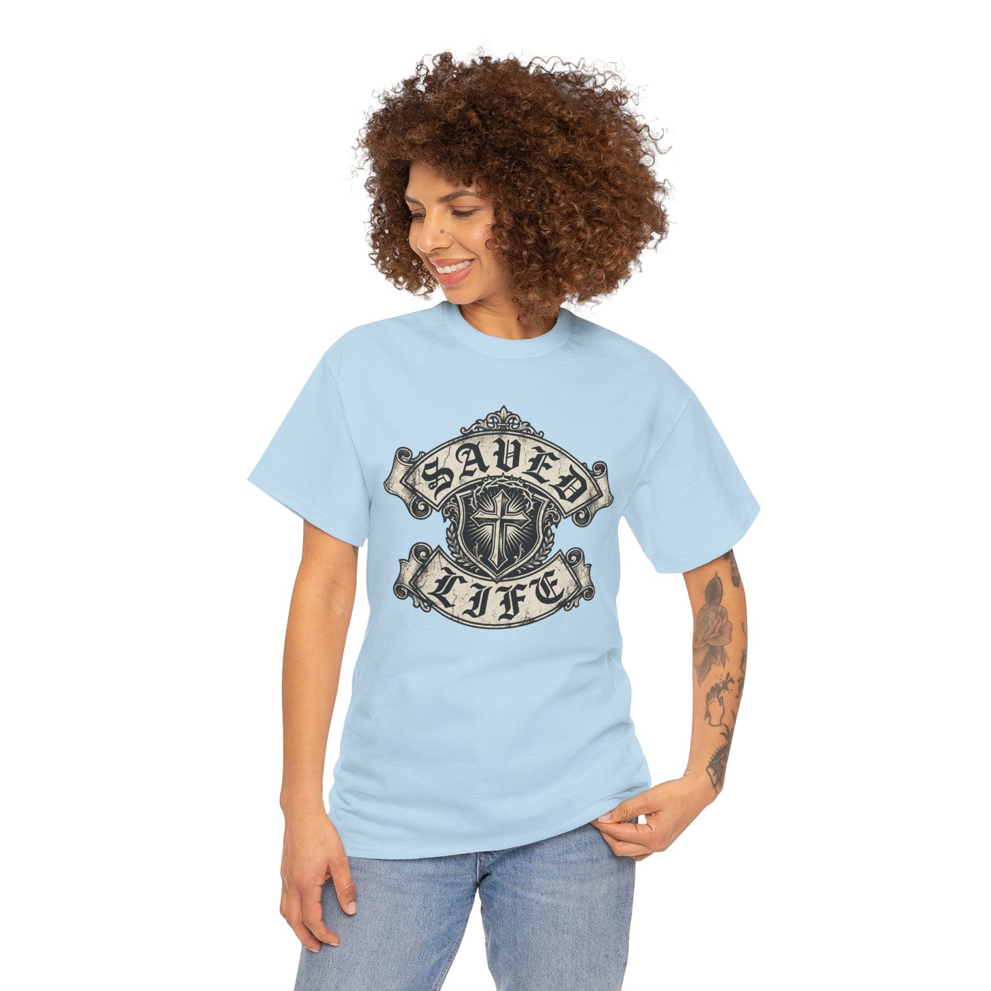 Saved Life Tee — Christian Cross