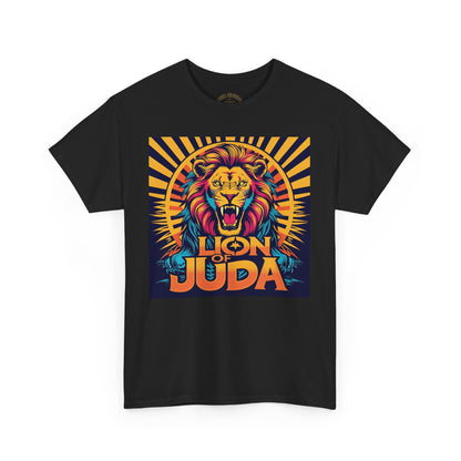 Lion of Judah Tee, Graphic T-Shirt for Faith, Unisex Casual Wear, Animal Lover Gift, Festival Apparel, Stylish Comfort