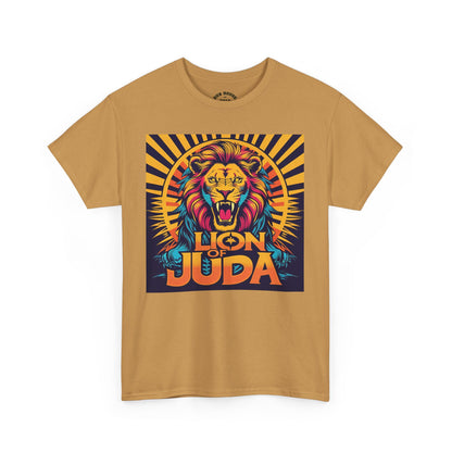 Lion of Judah Tee, Graphic T-Shirt for Faith, Unisex Casual Wear, Animal Lover Gift, Festival Apparel, Stylish Comfort