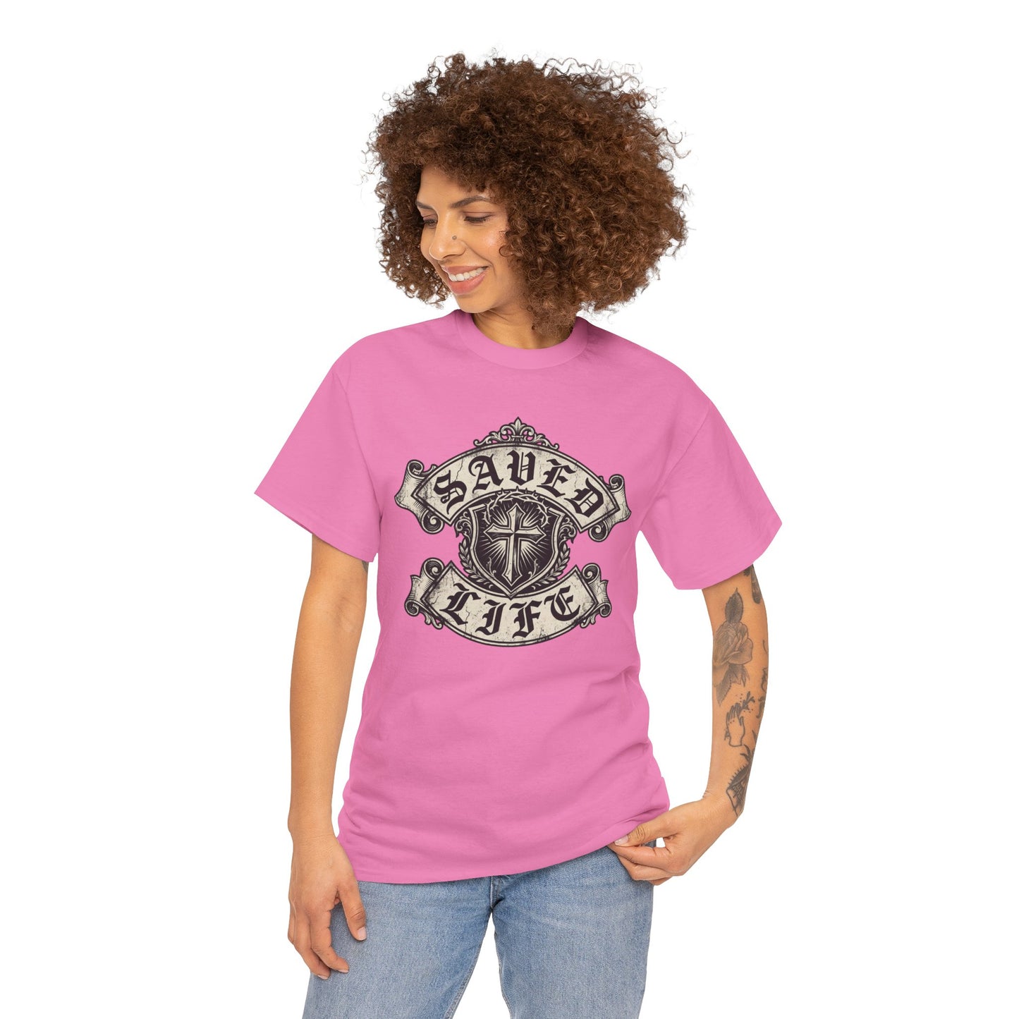 Saved Life Tee — Christian Cross