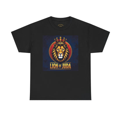 Lion of Judah Unisex Heavy Cotton Tee | Religious Tee, Christian Apparel, Men's & Women's Fashion, Perfect for Gifts, Casual Wear