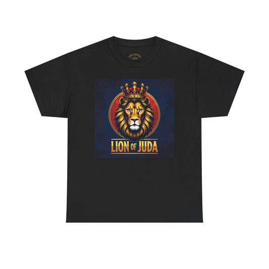 Lion of Judah Unisex Heavy Cotton Tee | Religious Tee, Christian Apparel, Men's & Women's Fashion, Perfect for Gifts, Casual Wear