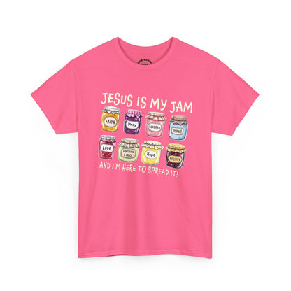 Jesus is My Jam Unisex Heavy Cotton Tee, Fun Religious Tee, Faith Shirt, Christian Apparel, Gift for Believers