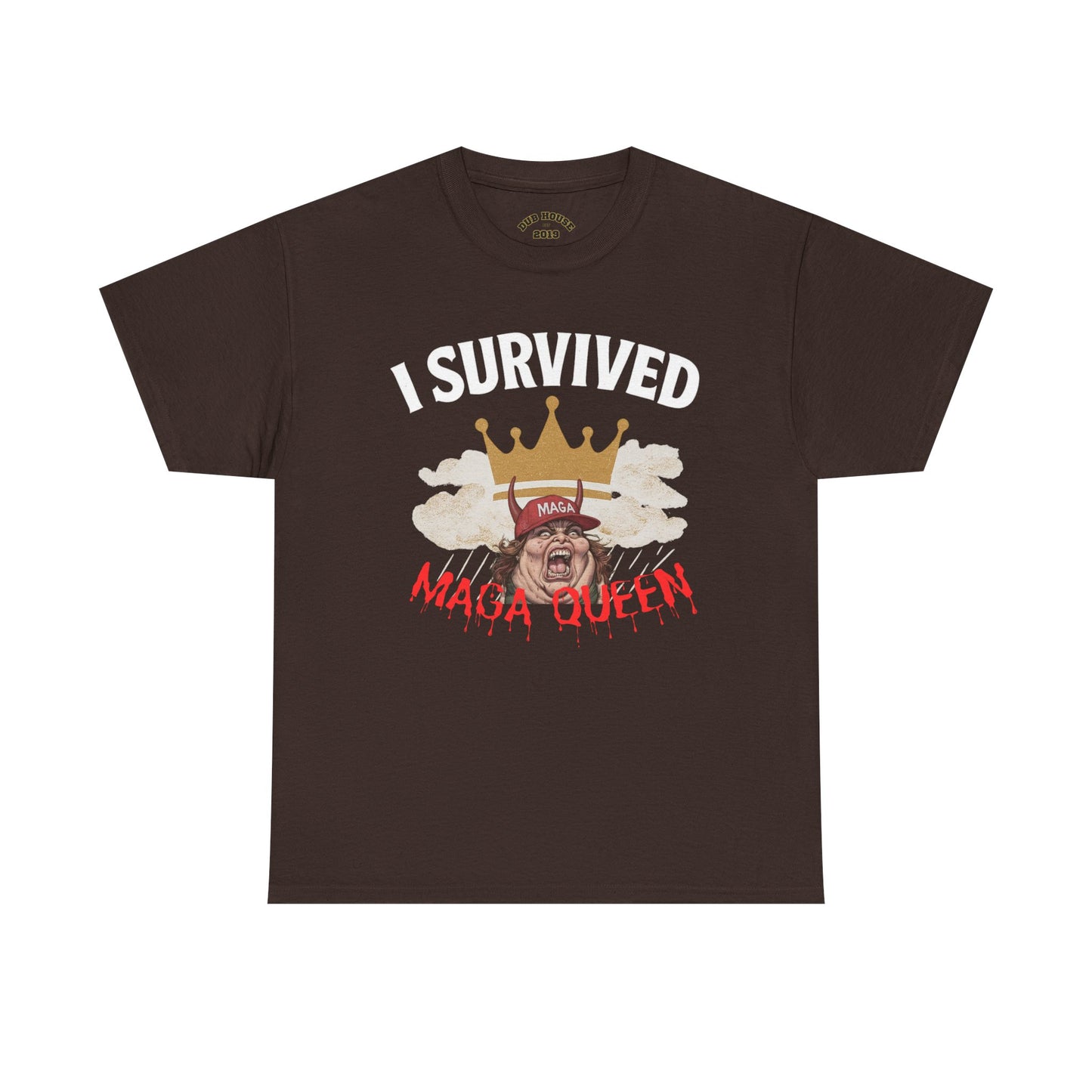 I Survived the Queen on Tik Tok Tee - Unisex Heavy Cotton Tee, Funny Graphic Shirt, Casual Wear