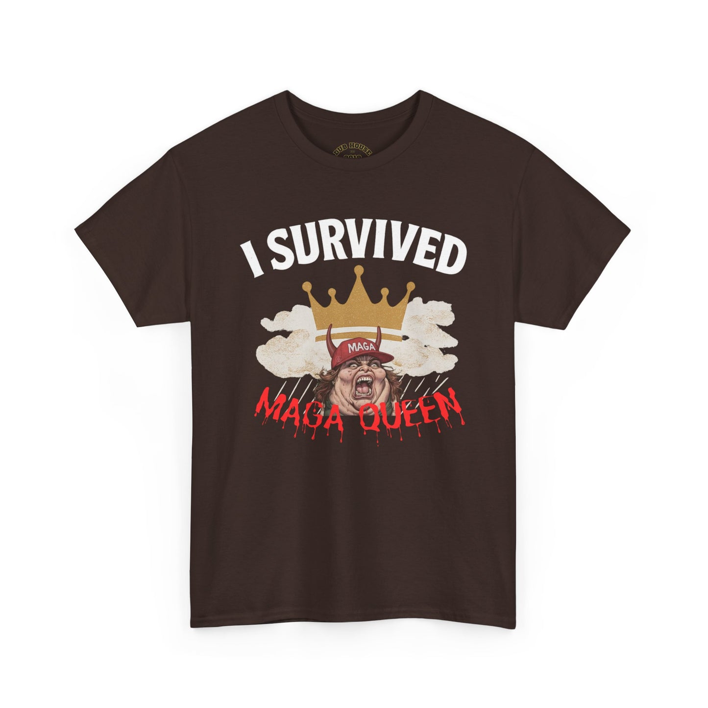 I Survived the Queen on Tik Tok Tee - Unisex Heavy Cotton Tee, Funny Graphic Shirt, Casual Wear