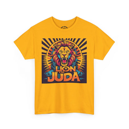 Lion of Judah Tee, Graphic T-Shirt for Faith, Unisex Casual Wear, Animal Lover Gift, Festival Apparel, Stylish Comfort