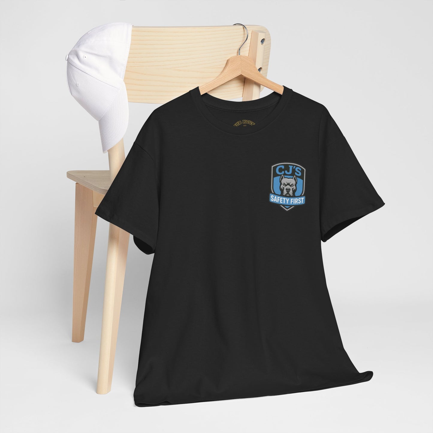 CJ's Safety First Security Heavy Cotton Tee, Security Personnel, Streetwear, Everyday Comfort
