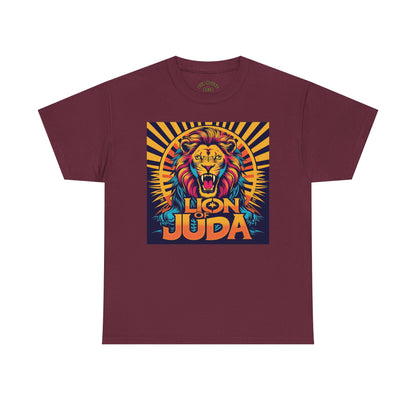 Lion of Judah Tee, Graphic T-Shirt for Faith, Unisex Casual Wear, Animal Lover Gift, Festival Apparel, Stylish Comfort