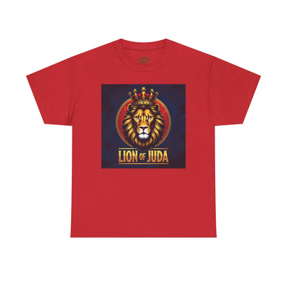 Lion of Judah Unisex Heavy Cotton Tee | Religious Tee, Christian Apparel, Men's & Women's Fashion, Perfect for Gifts, Casual Wear