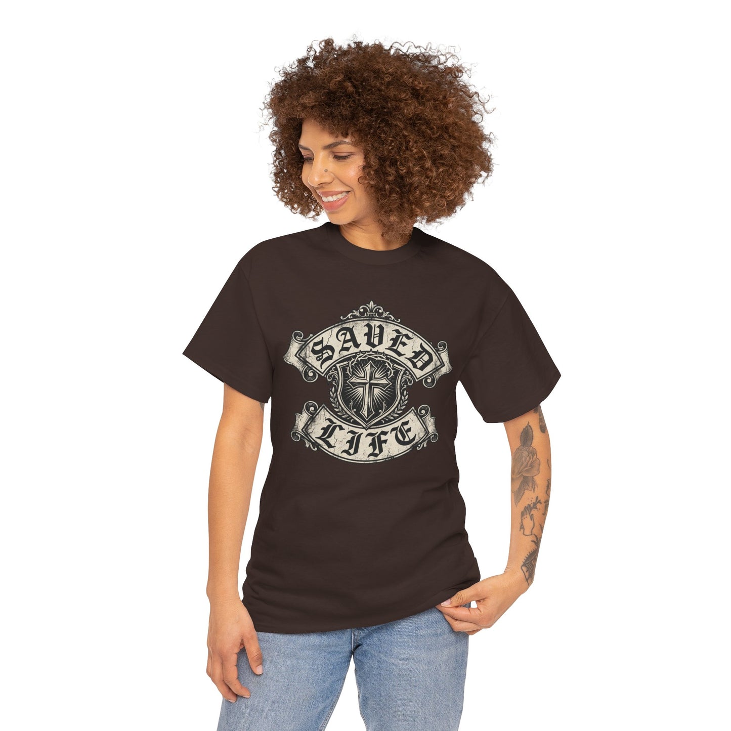 Saved Life Tee — Christian Cross
