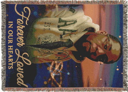 Memorial Woven Blanket - Forever Loved Tribute Tapestry Cover