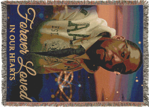 Memorial Woven Blanket - Forever Loved Tribute Tapestry Cover