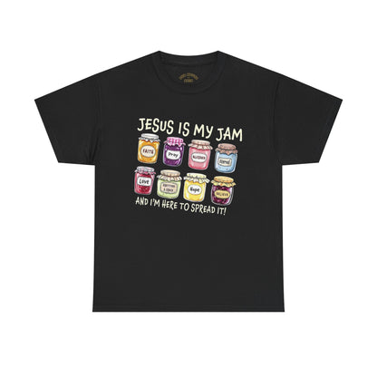 Jesus is My Jam Unisex Heavy Cotton Tee, Fun Religious Tee, Faith Shirt, Christian Apparel, Gift for Believers