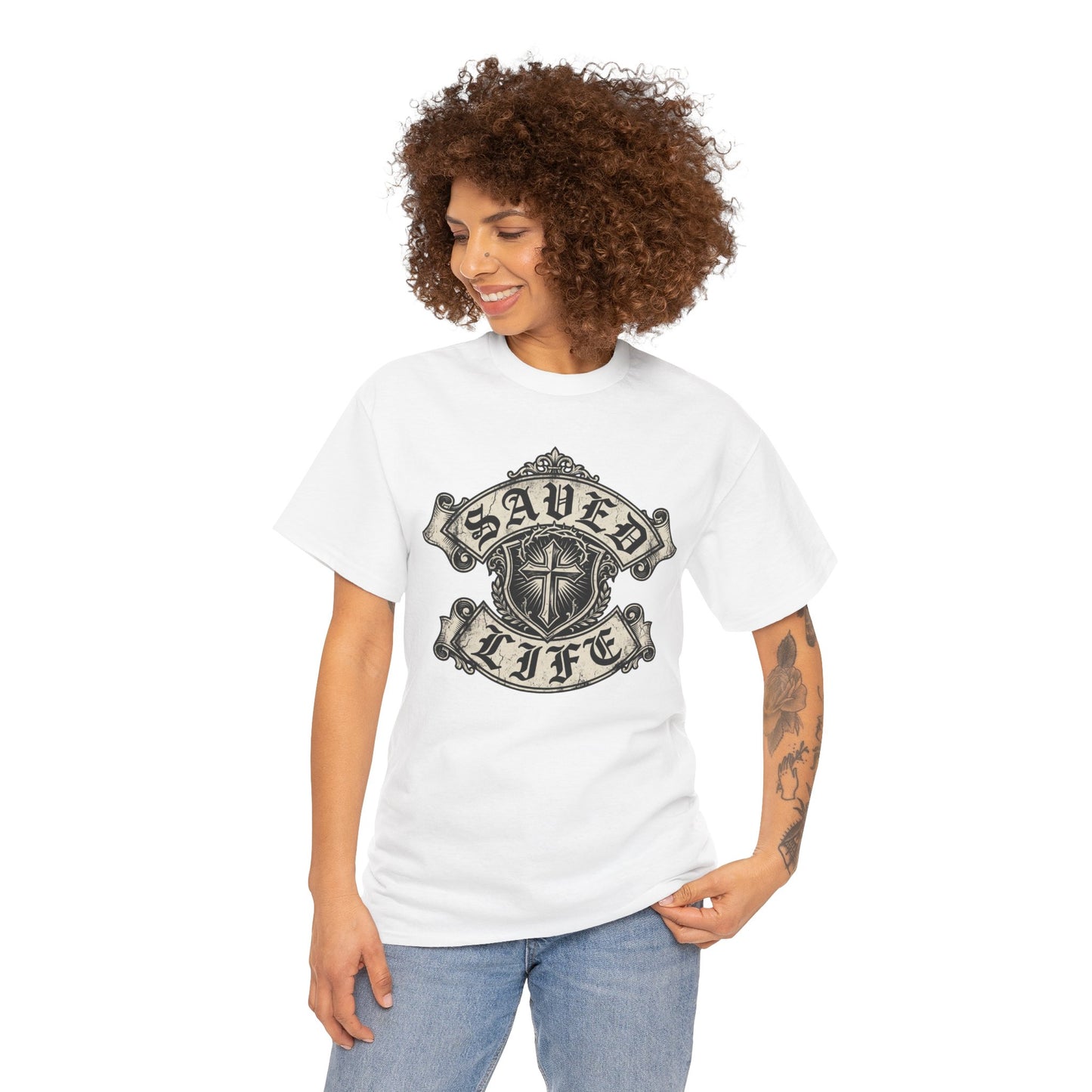 Saved Life Tee — Christian Cross