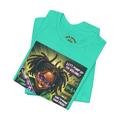 Novacaine Tee — "Let's Pump Up The Volume!" Graphic T-Shirt