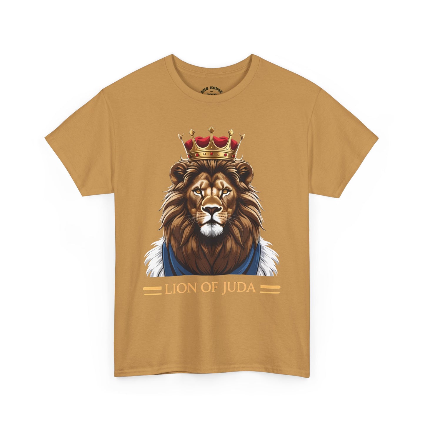 Lion of Juda Unisex Heavy Cotton Tee, Inspirational T-Shirt, Faith-Based Apparel, Christian Gift, Casual Wear, Unique Lion Graphic