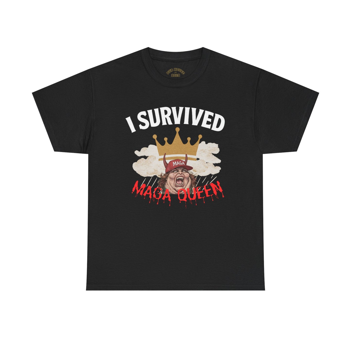 I Survived the Queen on Tik Tok Tee - Unisex Heavy Cotton Tee, Funny Graphic Shirt, Casual Wear