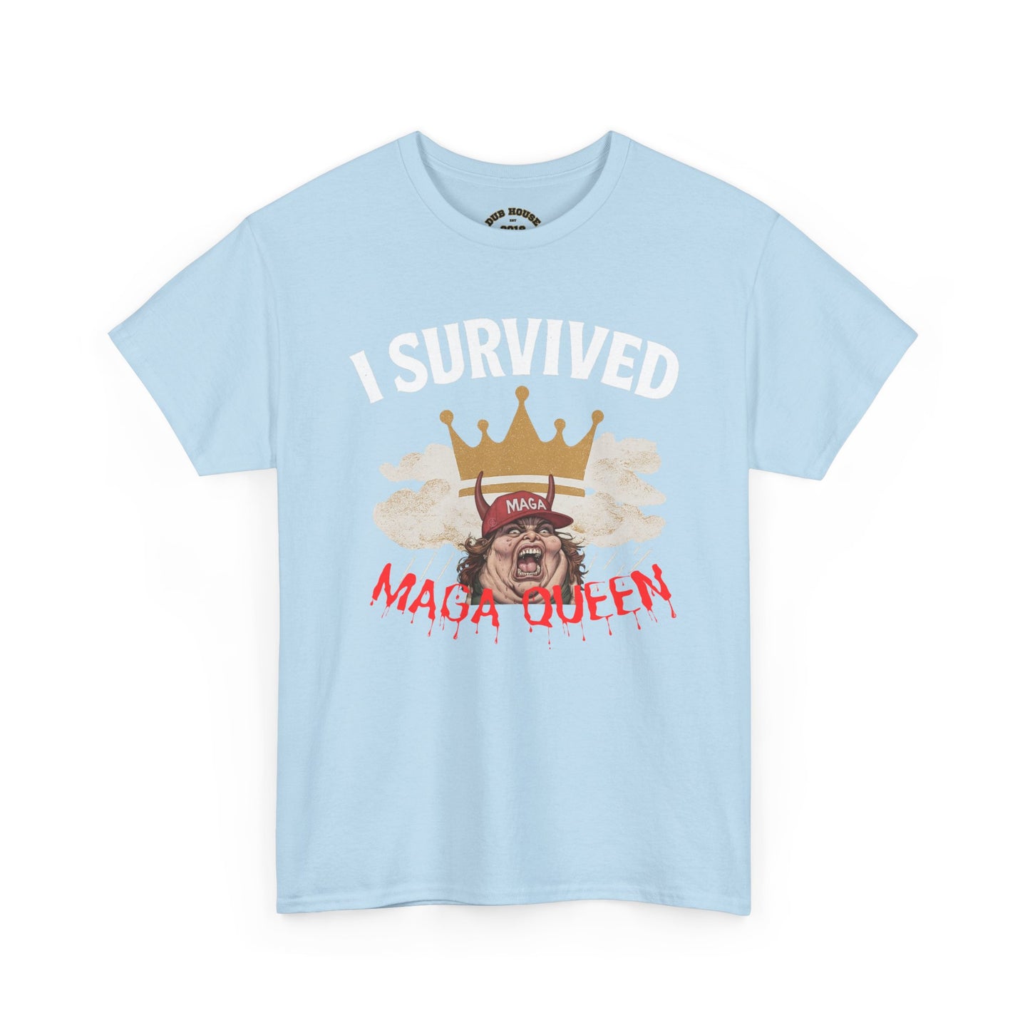 I Survived the Queen on Tik Tok Tee - Unisex Heavy Cotton Tee, Funny Graphic Shirt, Casual Wear