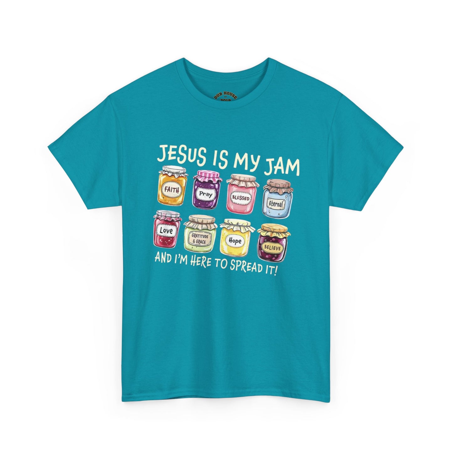 Jesus is My Jam Unisex Heavy Cotton Tee, Fun Religious Tee, Faith Shirt, Christian Apparel, Gift for Believers