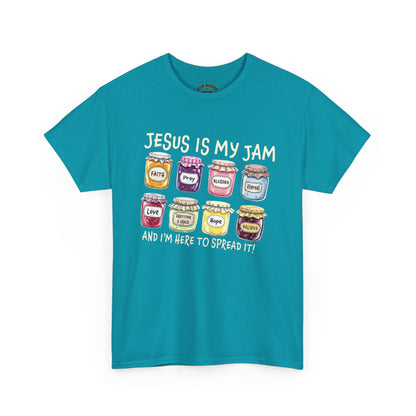 Jesus is My Jam Unisex Heavy Cotton Tee, Fun Religious Tee, Faith Shirt, Christian Apparel, Gift for Believers