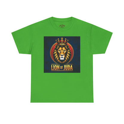 Lion of Judah Unisex Heavy Cotton Tee | Religious Tee, Christian Apparel, Men's & Women's Fashion, Perfect for Gifts, Casual Wear
