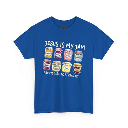 Jesus is My Jam Unisex Heavy Cotton Tee, Fun Religious Tee, Faith Shirt, Christian Apparel, Gift for Believers