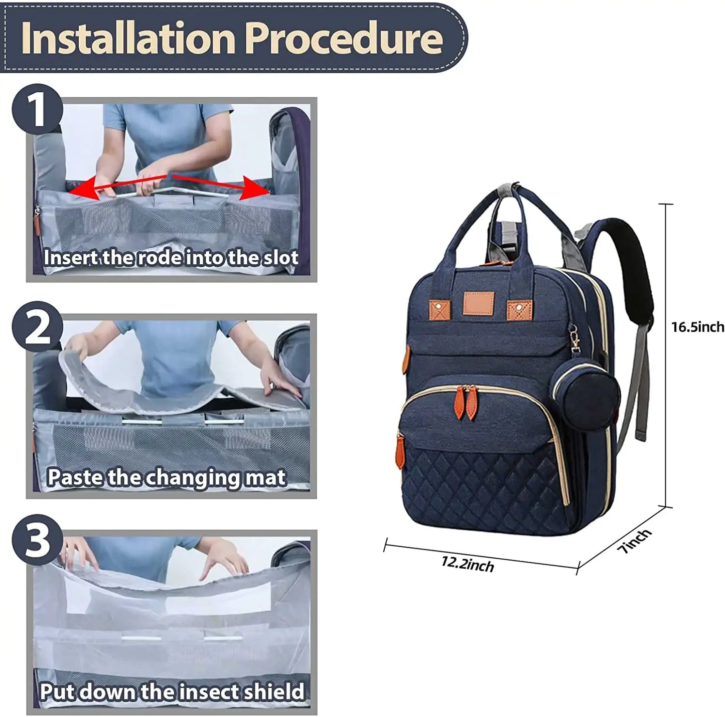 Changing Diaper Station Backpack