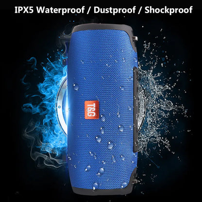 Large Waterproof Wireless Portable Bluetooth Speaker With Strap